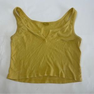 BRANDY MELVILLE YELLOW CROP TOP